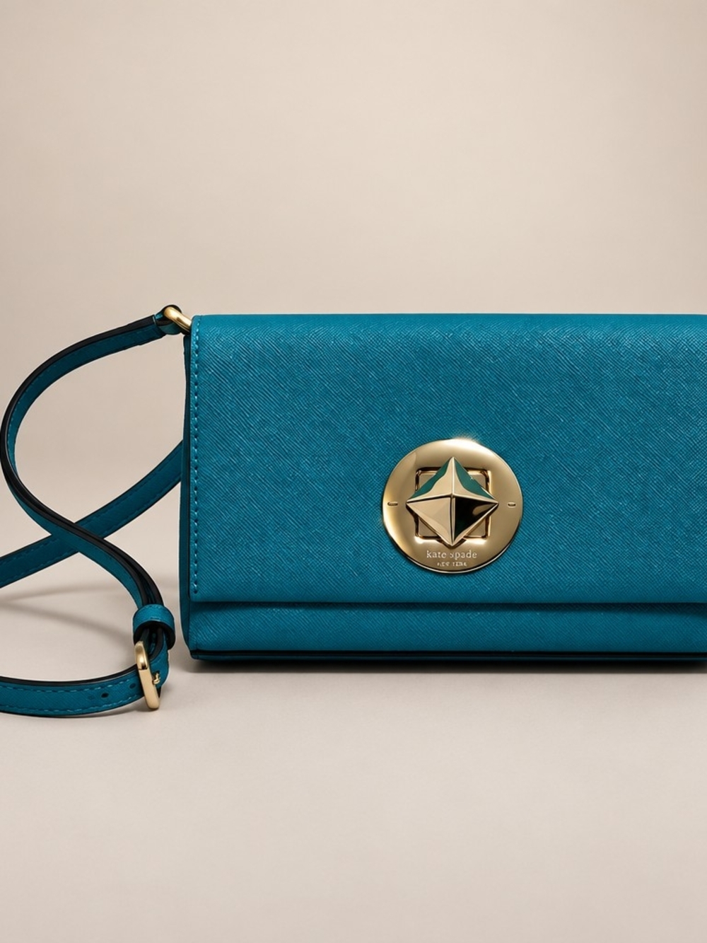 Kate Spade Turquoise Blue Newbury Lane Sally Crossbody Purse